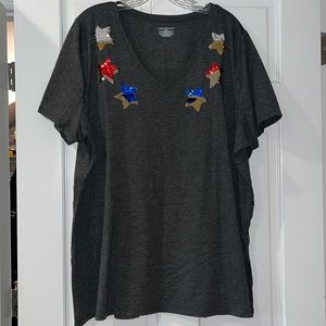 Sequin Star Short Sleeved T Shirt